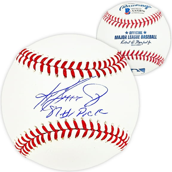 Ken Griffey Jr. Autographed Official MLB Baseball Seattle Mariners "87 #1 Pick" Beckett BAS & MCS Holo 194792
