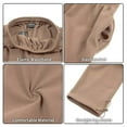 thumbnail image 3 of Zusmen Mens Fleece Cargo Sweatpants Multi-pocket Loose Casual M-5XL Tall And Big Size(Beige Khaki XXL), 3 of 5