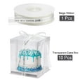 thumbnail image 3 of Clear Cake Box, 10Pack 7"x7"x8"  Tall Cake Boxes with Ribbon for 8 Inch Cake Packing Carry  for Birthday (White), 3 of 6