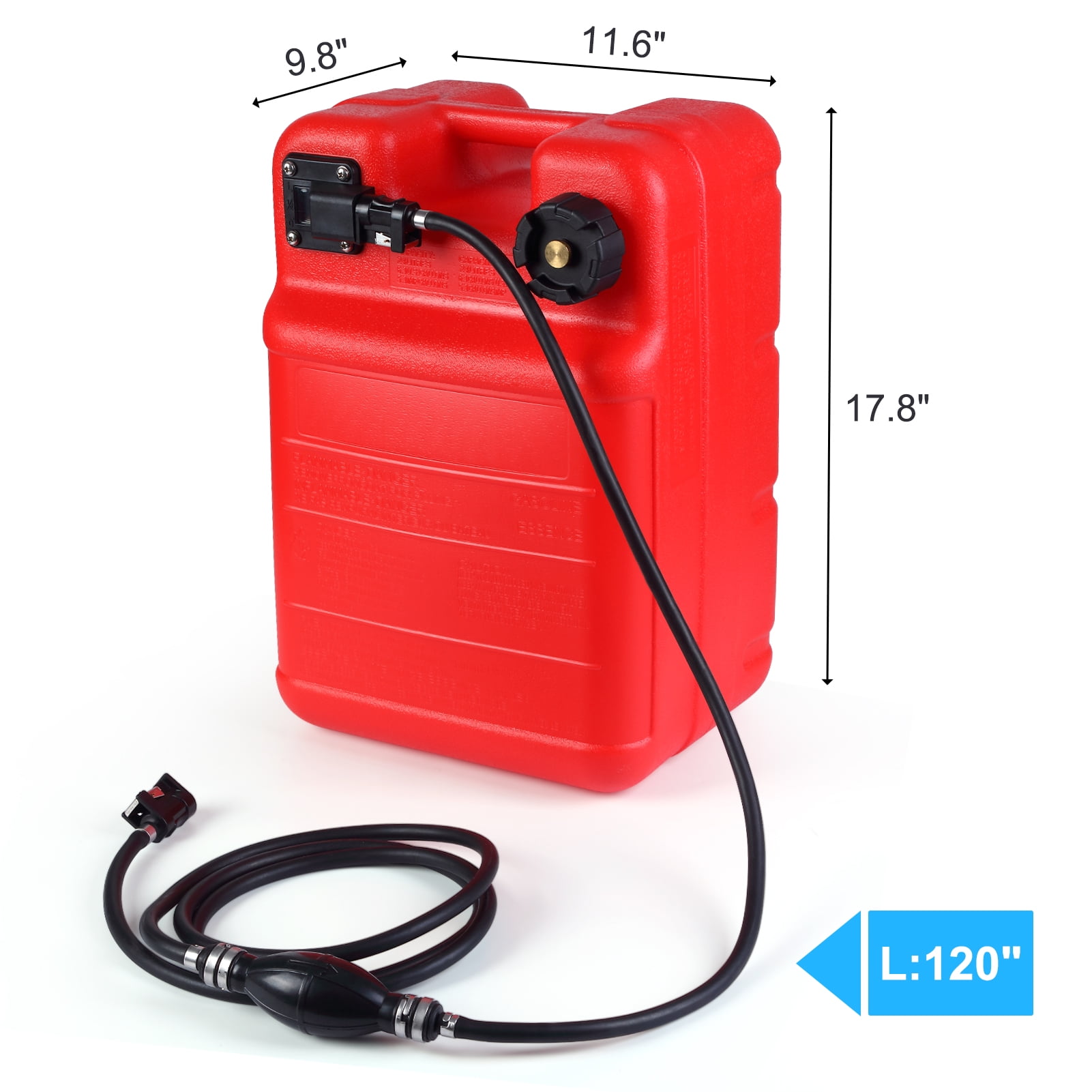 Mescukay 6 Gallon Portable Tank, Easy-to-Carry Replacement Fueling Tank with Handle, Red