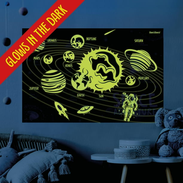 Colorful　DARK THE SUNS ３枚セット Glow in The Dark 100 Piece Galaxy Puzzle for Kids - Space Jigsaw