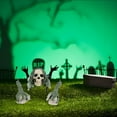 thumbnail image 3 of Eerie Outdoor Halloween Decorations Skull And Skeleton Ground Breakers - Terrifying Gravestone Scenes 2 Options, Halloween Decor, 3 of 9
