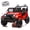 Red, variant on Conchico 24V 2 Seater Kids Ride on Truck with Remote Control, 2×100W Motor, Battery Powered Toys Car with USB/MP3 Charging & Battery Indicator, LED Lights, Bluetooth Music, Blue