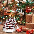 thumbnail image 6 of Fuzoiu Ladybugs on Black and White Striped1 Print Santa Hat Christmas Hat for Adults,Santa Hats with Pompom, Unisex Xmas Holiday Hat for Christmas New Year Festive Party Supplies, 6 of 6