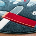 thumbnail image 3 of SAFAVIEH Carousel Kids Caroline Airplanes Area Rug, Navy/Ivory, 6'7" x 6'7" Round, 3 of 10