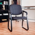 thumbnail image 2 of Sled Base Reception Chair, Fabric Upholstery, Black, 2 of 4