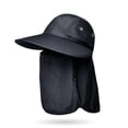 thumbnail image 2 of SkyAuks Bucket Hats for Men with Hat Clip, Unisex Wide Brim UV Protection Outdoor Hat with Face Cover, Foldable Outdoor Sun Bank Visor Cap for Golf, Fishing, Camping, Black, 2 of 9