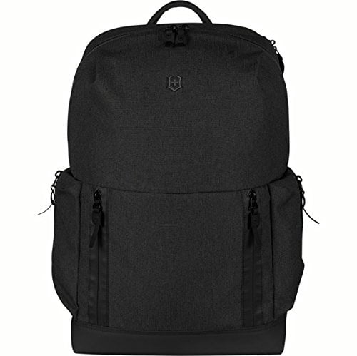 Brandclub - Deluxe Unisex Large Black Fabric Laptop Backpack 602641