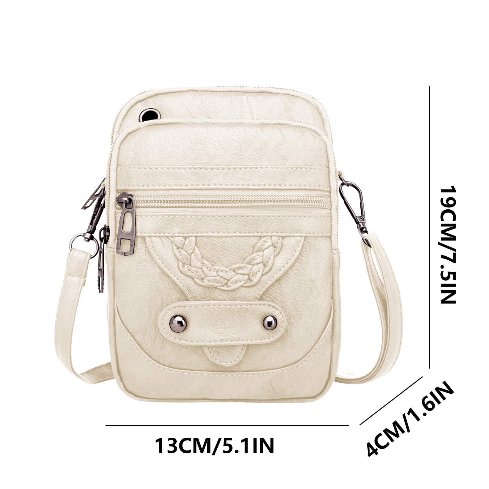 Hxlamzoo Retro Shoulder Bag Mini Small Bag Multi-compartment Large