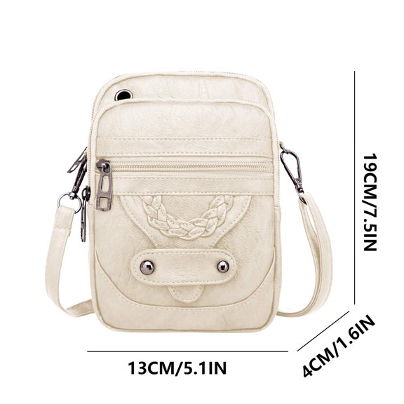 WKSCLPAI Crossbody Bag,Women's Shoulder Bag,Retro Messenger Bag,Multi Pocket Zipper Purse,Multipurpose Fashion Mini Small Bag,Spring/Summer Clearance
