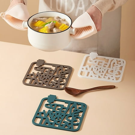 

GXSR Silicone Placemats for Dining Table Leather Textural Designed Silicone Table Mats Table Mat Non-Slip Oil Proof Water Heat Stain Resistant Washable