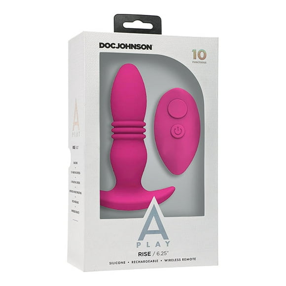 A Play Rise Anal Rechargeable en Silicone avec Télécommande - Rose