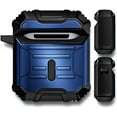 thumbnail image 5 of Nagebee Case for AirPods Pro, AirPods 1 2 3 1st / 2nd / 3rd Generation, Full-Body Military Shockproof Protective Heavy Duty, Hard PC and Soft TPU Cover with Keychain (Blue), 5 of 7