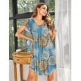 thumbnail image 4 of Avidlove Womens Nightgown Soft Sleepwear Pleated Sleepshirt Sleep Dress Short Sleeve Nightdress, 4 of 6