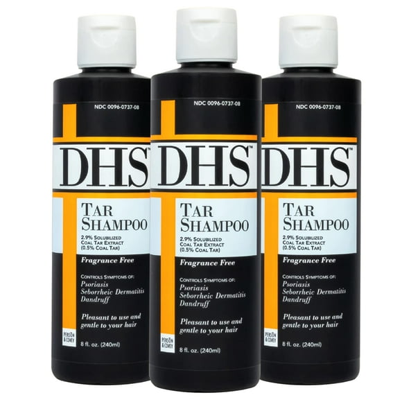 DHS Person & Covey, Inc Coal Tar Shampoo - Anti Dandruff Shampoo for Men & Women, Psoriasis Shampoo & Dandruff Hair Care for Itchy Scalp, Unscented Se