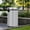 Silver With Flip Top, variant on Kselythan Swing Top Trash Can,65l/17 Gal Swing Lid Trash Can,Large Capacity Waste Bin For Indoor/Outdoor Businesses Use, Stainless Steel Garbage Bin For Home Office Cafes Shopping Mall