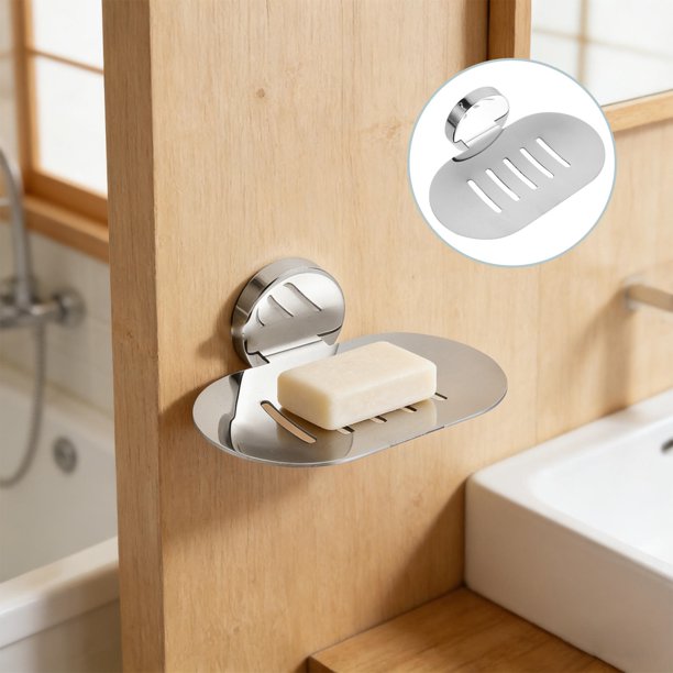 BESTYASH Jabonera De Pared En Acero Inoxidable Con Drenaje Ideal Para Ducha Y Lavabo Moderno