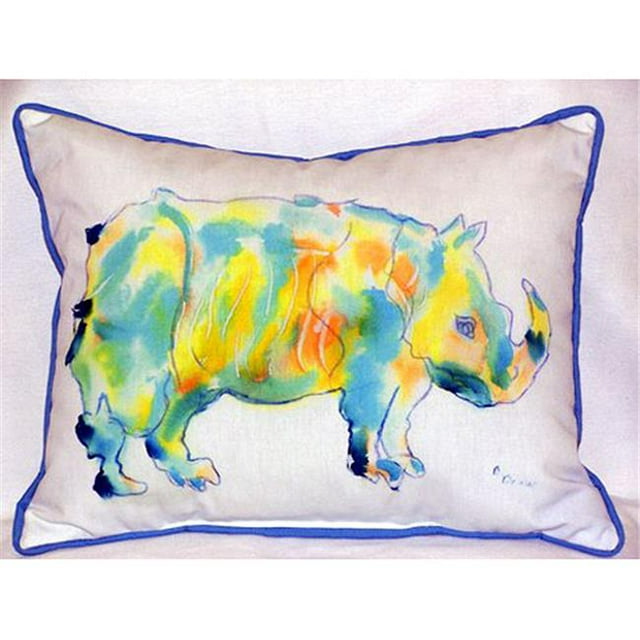 Betsy Drake HJ129 Rhino Large Indoor-Outdoor Pillow