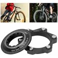 thumbnail image 3 of Brake Center Lock, 2 Set Aluminium Alloy Bike Center Lock Adapter Standard Centerlock 6 Bolts Disc Brake Rotor Adapter Set Bike Accessory Replacement for Mountain Bikes Enthusiasts, Black, 3 of 9