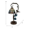 thumbnail image 3 of Dale Tiffany 1-Light Metal & Art Glass Table Lamp in Bronze/Blue, 3 of 7