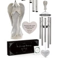 thumbnail image 1 of Campanas de viento conmemorativas de ángel para la pérdida de un ser querido - Campanas de viento grandes de 34 pulgadas, regalos conmemorativos para la pérdida de un ser querido, madre, padre, esposo, 1 of 6