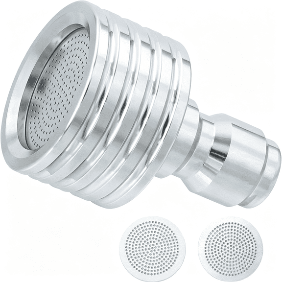 ACDANC Pressure Washer Nozzle Tips,Stainless Steel Shower Pressure Washer Nozzles,1/4In Quick Connect with 0.3Mm/0.4Mm/0.5Mm Spray Holes Soft Rain Shower Nozzle for Power Washer Car Washing