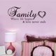 thumbnail image 4 of Etiqueta de la pared Familia donde la vida comienza y el amor nunca termina TUNC negro, 4 of 5