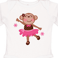 thumbnail image 4 of Inktastic Ballerina Dance Monkey Girls Long Sleeve Baby Bodysuit, 4 of 5