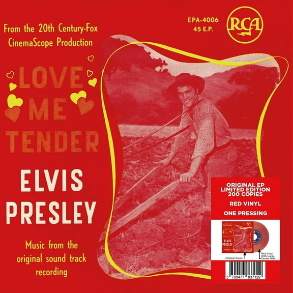 Elvis Presley Love Me Tender (Vinyl Record) 12" EP Coloured Vinyl