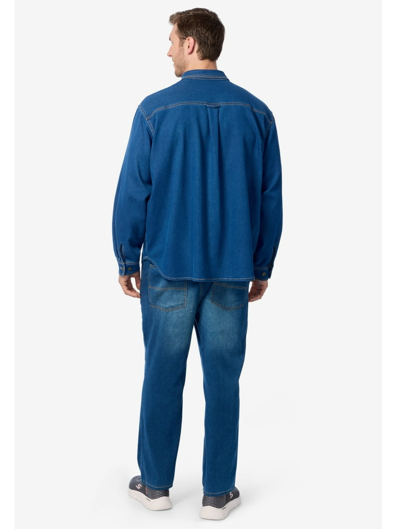 KingSize Men's Big Tall Knit Denim Shirt