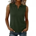 thumbnail image 2 of PNTUTB Fashion Tank Top for Women Sleeveless Top Casual Shirt Collar Solid-Color Minimalist Workwear Style Slim Breathable Comfortable Tank Tops, 2 of 6