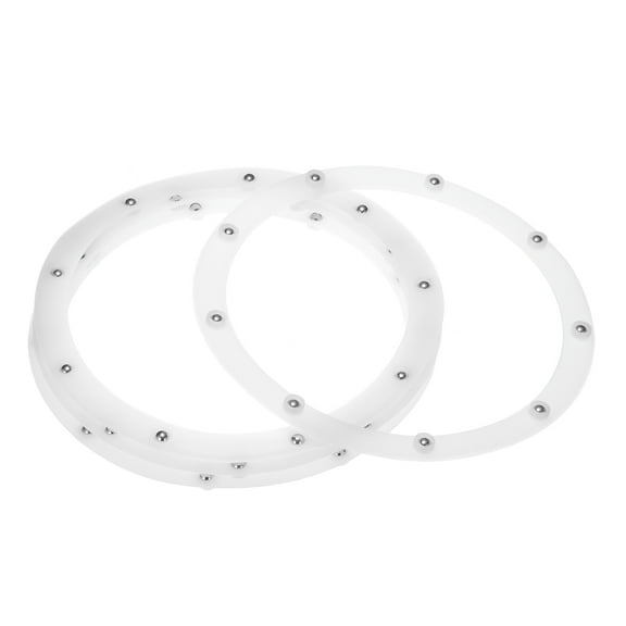 8" Rotating Swivel Stand with Steel Ball Bearings Annular Lazy Susan Base Turntable 0.06x6.89" White Pack of 4