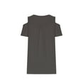 thumbnail image 4 of Loopsun Plus Size Womens Summer Tops, Women's Plus Size Top Short Sleeved Basic Casual Round Neck Off Shoulder T-shirt Loose Cotton Shirt Gray XXXL, 4 of 5