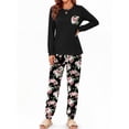 thumbnail image 2 of Fantaslook Women Pajama Sets 2 Piece Long Sleeve Pajama Sets With Long Printed Jogger Pants Sleepwear Loose Lounge Sets, 2 of 9