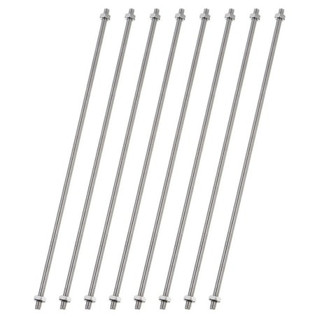 

Uxcell 8 PCS 8/32 Inch M4 Threaded Rods Studs with Hex Nuts 200mm Length 304 Stainless Steel Fully Rod and Hex Nuts