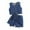 Blue, variant on Hiijoy Toddler Girls Denim Outfits Stylish Summer Button Tank Top & Shorts Set, Sizes 3-4T