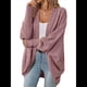 thumbnail image 1 of Suéter Cárdigan Extragrande de Punto Suave para Mujer con Bolsillos Rosa XL, 1 of 9