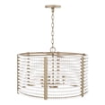 thumbnail image 2 of Capital Lighting 347141 Brynn 4 Light 23" Wide Beaded Drum Chandelier - Aged Brass Painted, 2 of 3