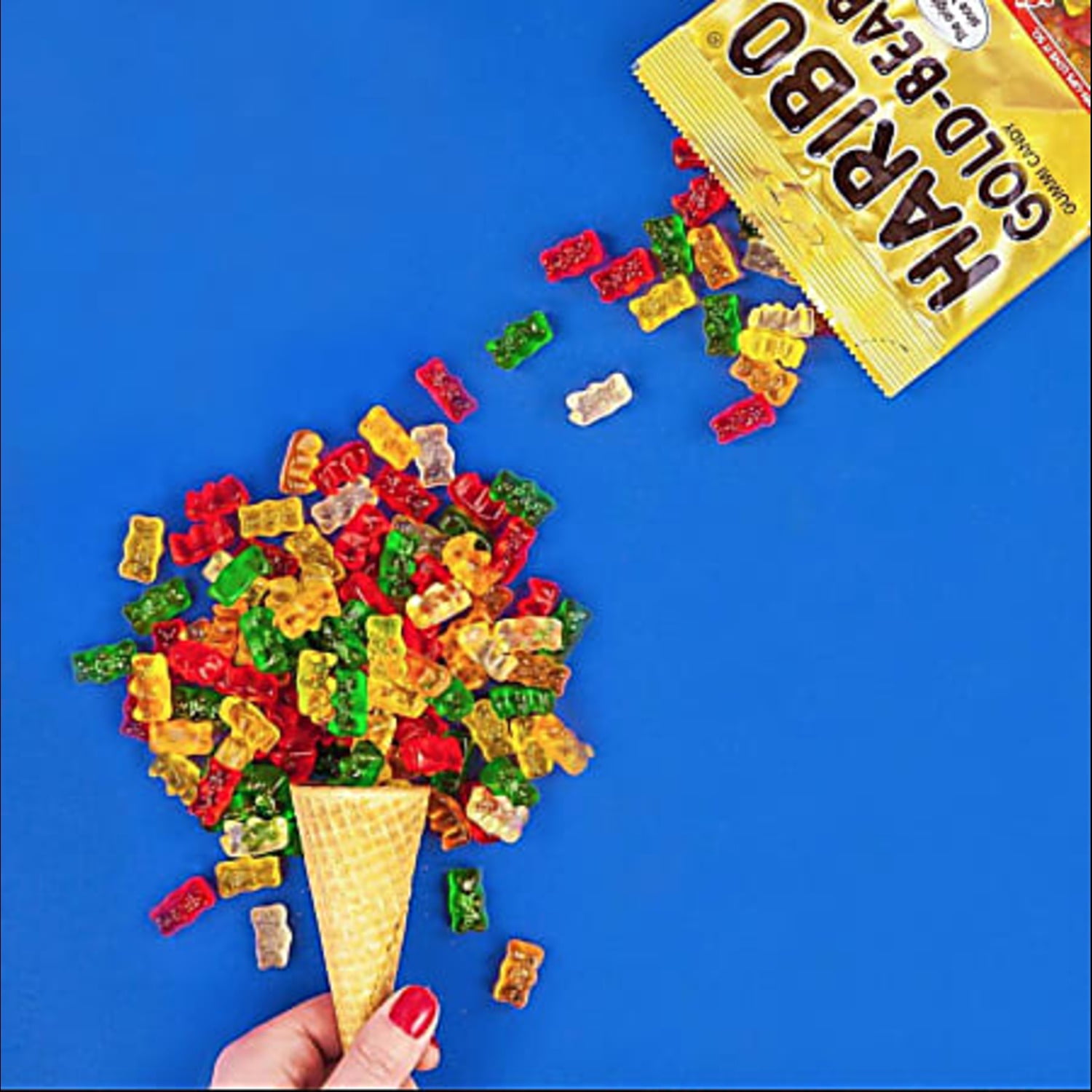 (2 pack) HARIBO Goldbears Gummy Bears Original Assorted Fruit Flavor Candy Gummies, Candy Tub, 22.8oz, 54ct Mini Gummy Pouches