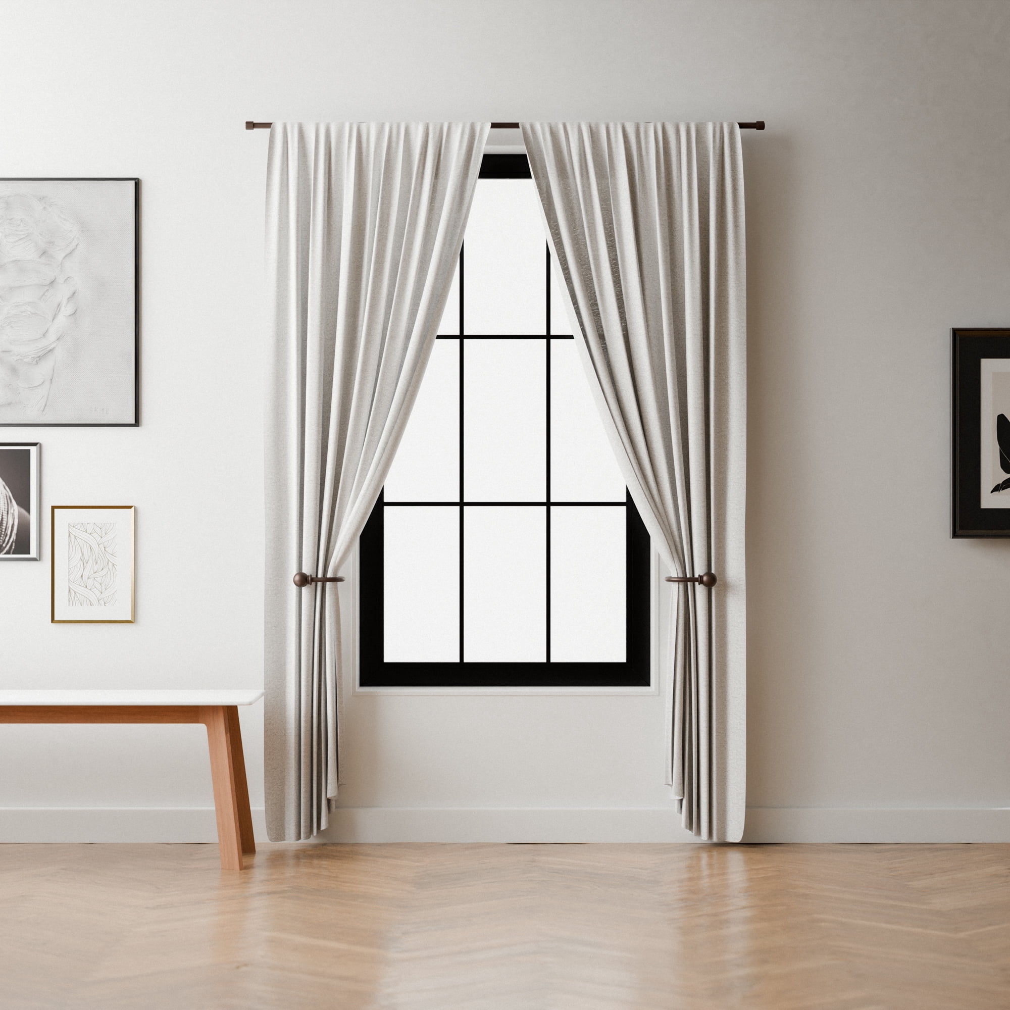 (2 pack) Mainstays Bronze Ball Curtain Rod Holdbacks (2 Count)