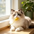 thumbnail image 6 of Lemon Mouse Cat Plush Toy, Fruit Shaped Interactive Kitten Play Toy with Long Tail for Indoor Cat Entertainment, 6 of 6