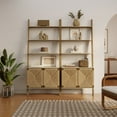 thumbnail image 3 of LuxenHome 4-Shelf Etagere Bookcase with 2-Door Cabinet Storage, 3 of 8