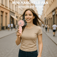 thumbnail image 2 of Portable Handheld Fan, Portable Fan with Base, LED Display, 5-Speed Wind, Foldable Fan, Rechargeable 3 in 1 Handheld/Neck/Desk Fan for Outdoor Indoor, Pink, 2 of 10