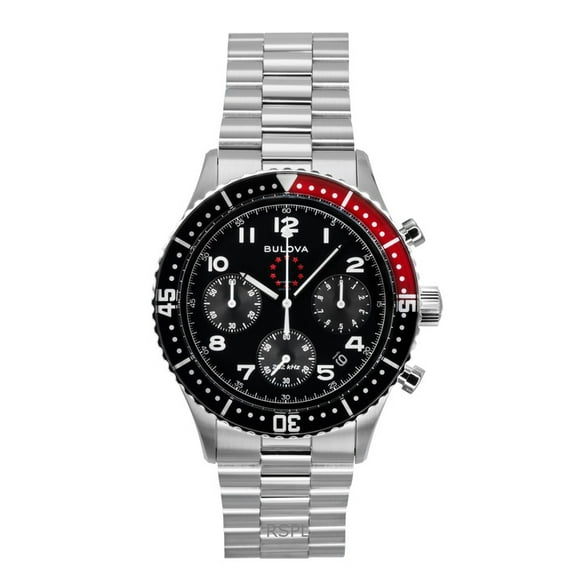 Bulova Marine Star Heritage Special Edition Chronograph Black Dial Quartz Diver's 98B451 200M Men's Watch