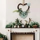 thumbnail image 5 of Guirnalda de ratán en forma de corazón con flores artificiales para colgar en la pared, ideal para bodas, puertas y sillas. Decoración para el hogar.,Wsvlmg, 5 of 8