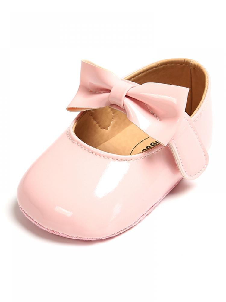 Baby Girl Infant Soft Sole Leather Shoes Pink USA G05 US 0-7  0-6-12-18-24M 