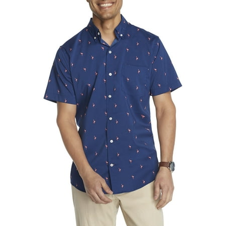 IZOD Men's Advantage Performance Short Sleeve Patterned Woven