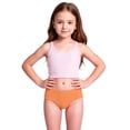 thumbnail image 4 of Qicasul Girls Swimwear Two Piece Swimsuits Upf 50+ Sun Rash Guard Swim Shorts For Toddler Kids Beach Pool Casual Orange,120, 4 of 7
