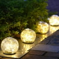thumbnail image 2 of Spptty Solar Crackle Glass Ball Light Ground Spike Lamp for Garden Yard Pathway Landscape Decor, 2 of 9