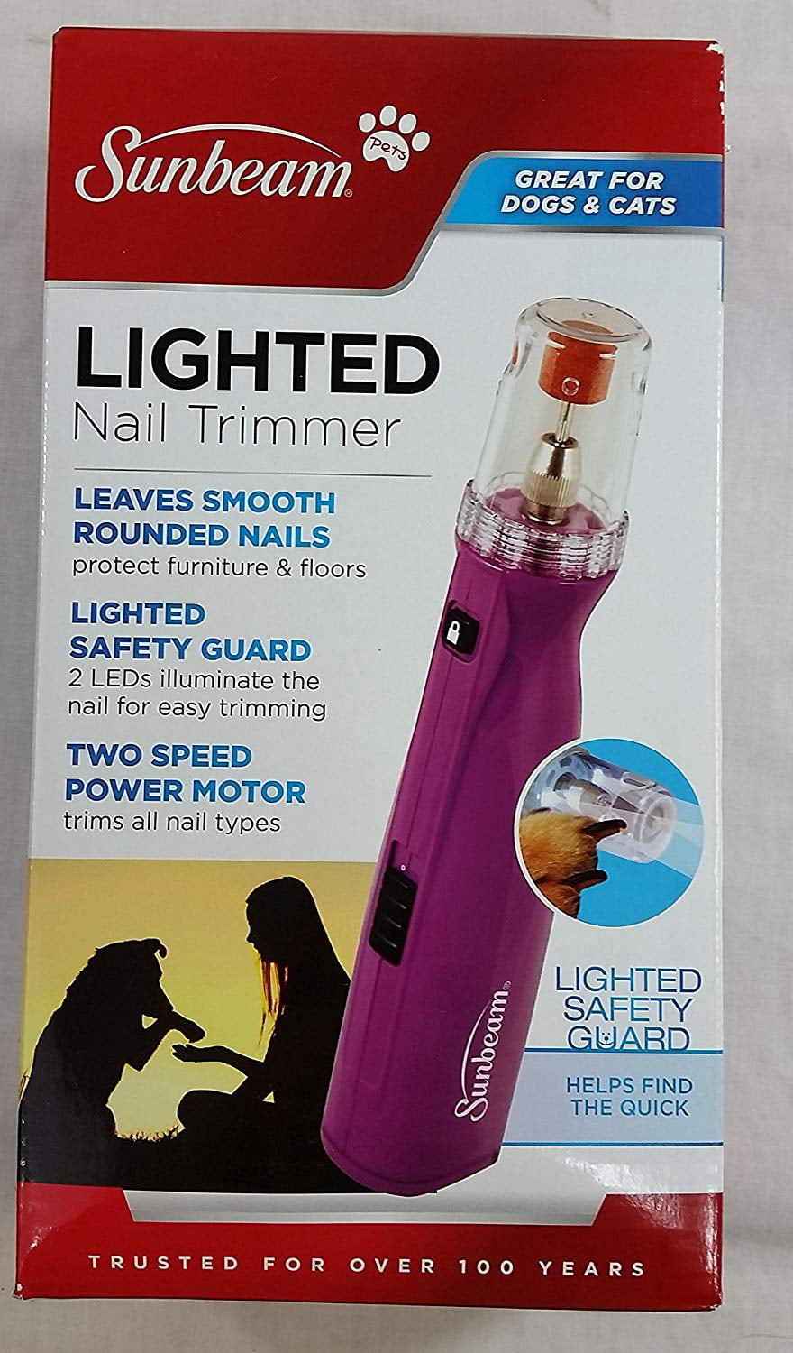 Sunbeam Pets Lighted Nail Trimmer 